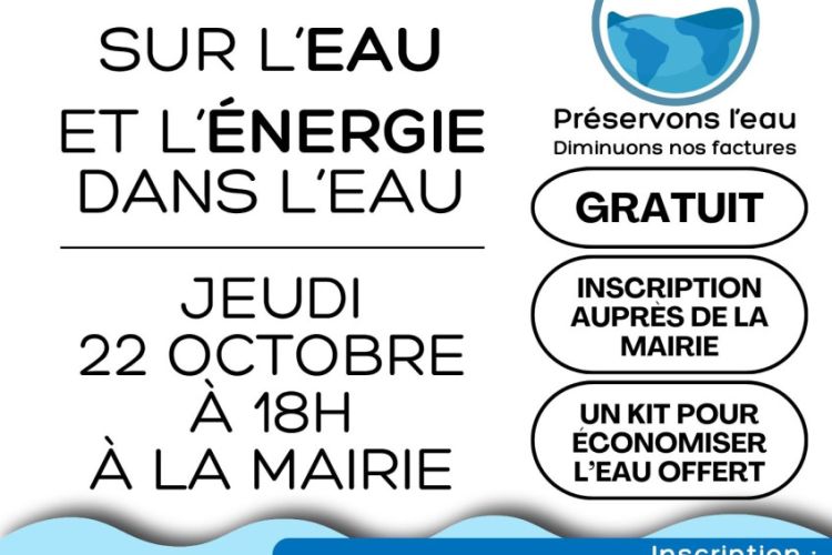 22 octobre 2026 – Cendrecourt – Atelier sur les économies d&rsquo;eau