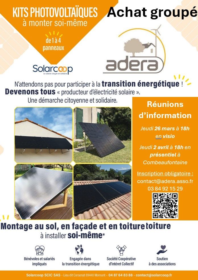 Achat groupé de kits photovoltaïques