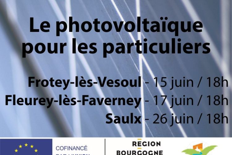 26 juin 2026 – Saulx – Le photovoltaïque pour les particuliers