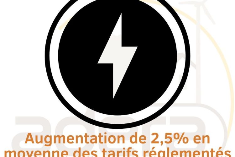 Augmentation des tarifs réglementés de l&rsquo;électricité de 2,5% en moyenne