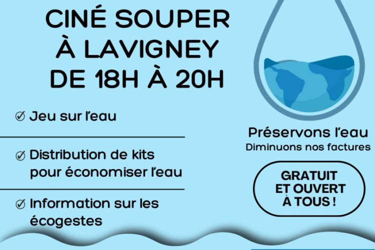 28 et 29 août 2026 – Lavigney – Stand sur les économies d&rsquo;eau au Ciné souper à Lavigney