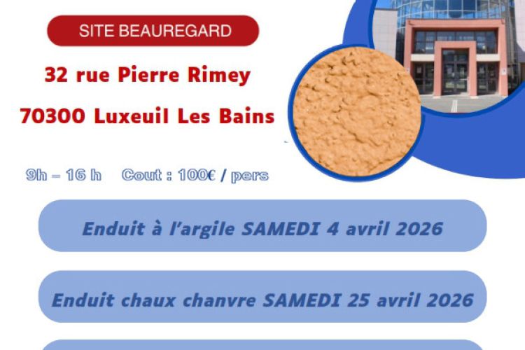 6 juin 2026 – Luxeuil – Formation sur les bétons cirés réservée aux particuliers